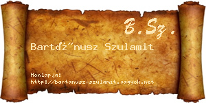 Bartánusz Szulamit névjegykártya